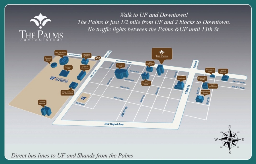 Map with The Palms in Gainesville FL The Palms Map in Gainesville FL